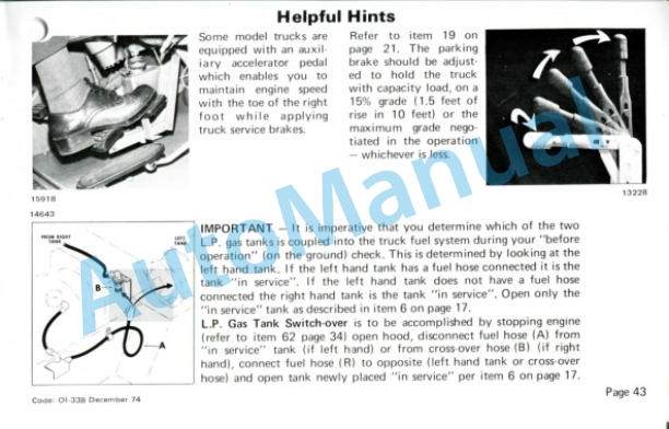 Clark C500-Y 160-300 Operator Instruction Manual OI-338 5 Clark C500-Y 160-300 Operator Instruction Manual OI-338-5