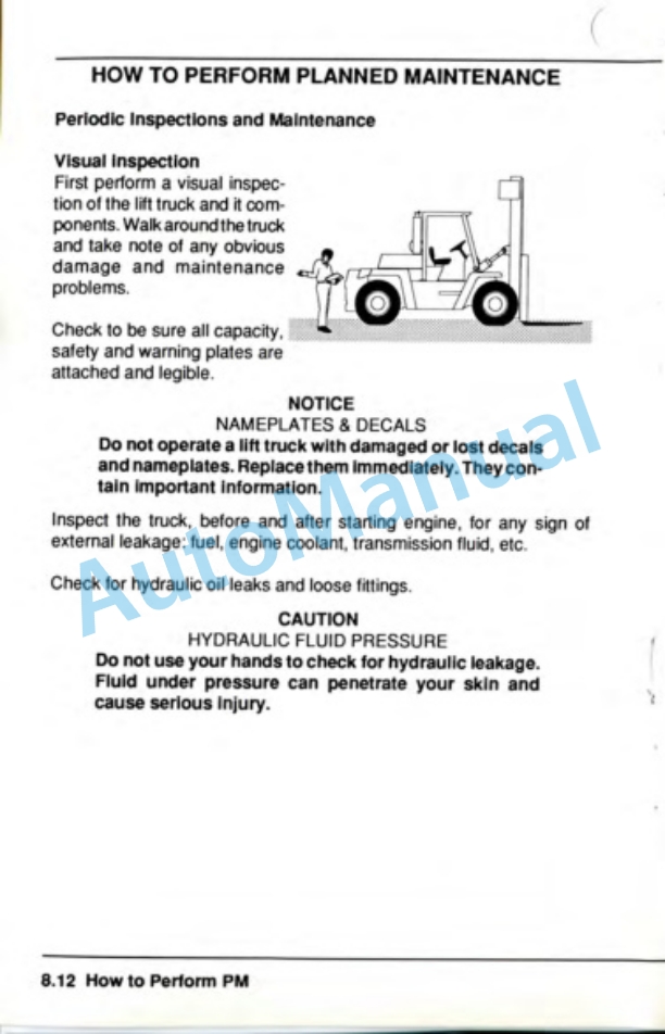 Clark C500 Y 180-200-225S-225L-250S-250L-300S-300L-350 Operator Manual OM-575 4 Clark C500 Y 180-200-225S-225L-250S-250L-300S-300L-350 Operator Manual OM-575-4