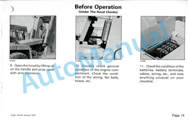 Clark C500 Y 400-600 Operator Instruction Manual OI-414 2 Clark C500 Y 400-600 Operator Instruction Manual OI-414-2