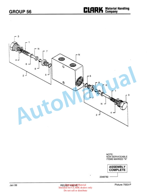 Clark C500 Y 800 CH Container Handler Lift Truck Parts Book PM-X177 4 Clark C500 Y 800 CH Container Handler Lift Truck Parts Book PM-X177-4