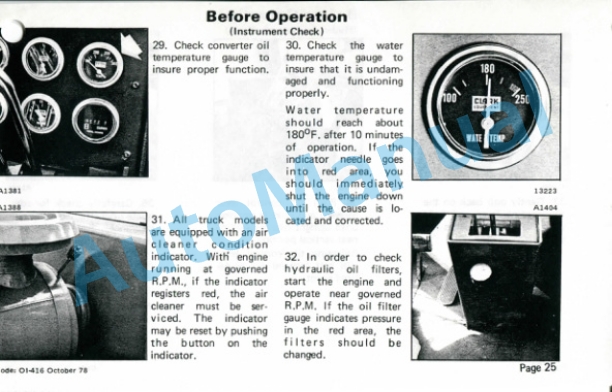 Clark C500 Y 800 Operator Instruction Manual OI-416 3 Clark C500 Y 800 Operator Instruction Manual OI-416-3