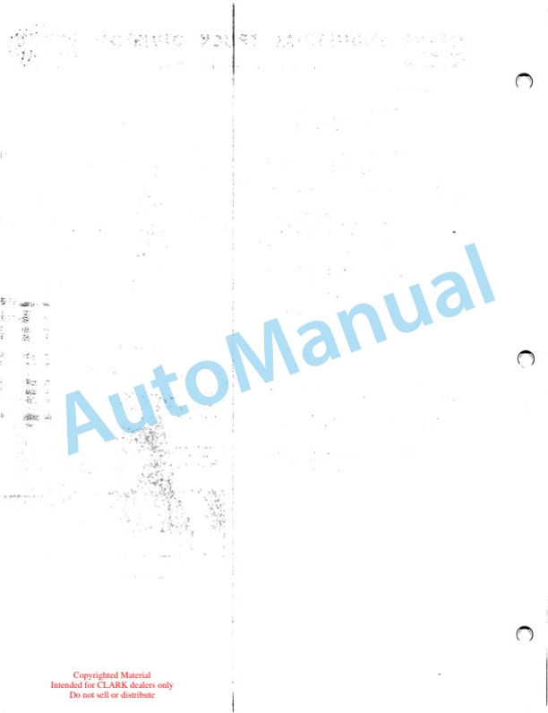 Clark C500 Y Gas Operator Manual O-281 2 Clark C500 Y Gas Operator Manual O-281-2