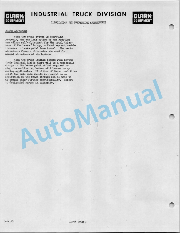 Clark C500-Y355D-1-2512, C500-H355D-1-2515, C500-355D-1-2514, C500-HY355D-1-2513 Operator Manual O-221-1 2 Clark C500-Y355D-1-2512, C500-H355D-1-2515, C500-355D-1-2514, C500-HY355D-1-2513 Operator Manual O-221-1-2