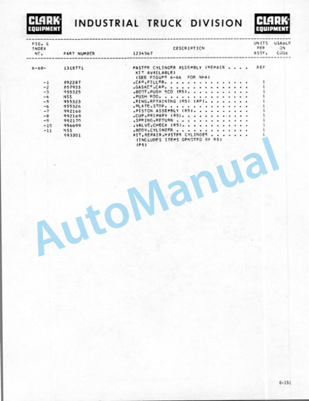 Clark C500Y150 Technical Manual 5 Clark C500Y150 Technical Manual-5