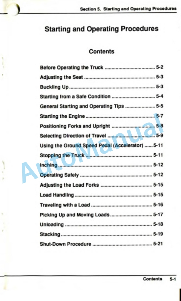 Clark CGC 20-30H, CGP 20-30H, CDP 20-30H Operator Manual OM-602 2 Clark CGC 20-30H, CGP 20-30H, CDP 20-30H Operator Manual OM-602-2
