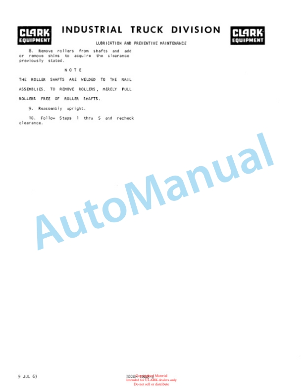 Clark CH 60, CH 70, CH 80, CHY 60, CHY 70, CHY 80, CF 60, CF 70, CF 80, CFY 60, CFY 70, CFY 80 Operator Manual 5 Clark CH 60, CH 70, CH 80, CHY 60, CHY 70, CHY 80, CF 60, CF 70, CF 80, CFY 60, CFY 70, CFY 80 Operator Manual-5