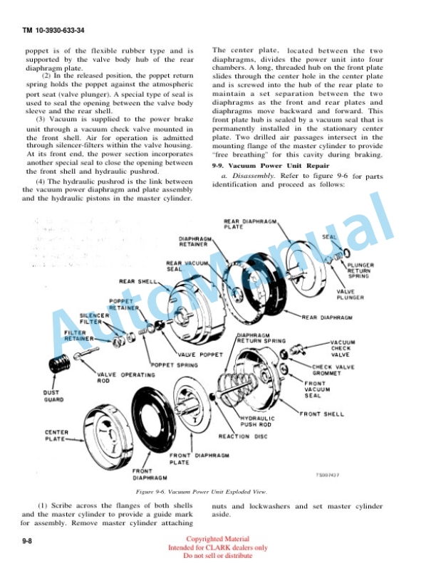 Clark Clark Mode 2330237 Truck, Lift, Fork, Gasoline Technical Manual TM10-3930-633-34 5 Clark Clark Mode 2330237 Truck, Lift, Fork, Gasoline Technical Manual TM10-3930-633-34-5