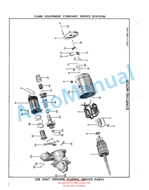 Clark Clarklift 40B Maintenance Manual and Parts Book GX 10B1-5 2 Clark Clarklift 40B Maintenance Manual and Parts Book GX 10B1-5-2