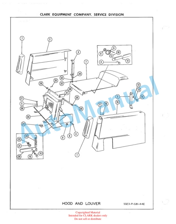 Clark Clarklift 40B Maintenance Manual and Parts Book GX 10B1-5 4 Clark Clarklift 40B Maintenance Manual and Parts Book GX 10B1-5-4