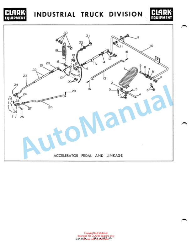 Clark Clarklift 60B Maintenance Manual and Parts Book GX 134B2 3 Clark Clarklift 60B Maintenance Manual and Parts Book GX 134B2-3