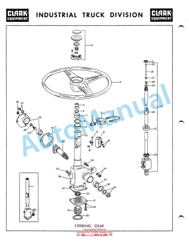 Clark Clarklift 60B Maintenance Manual and Parts Book GX 134B3 2 Clark Clarklift 60B Maintenance Manual and Parts Book GX 134B3-2