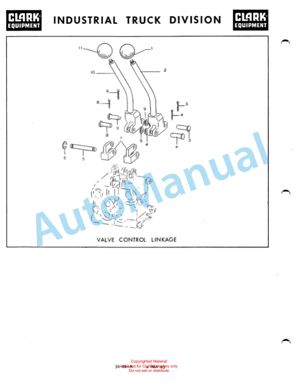 Clark Clarklift 60B Maintenance Manual and Parts Book GX 134B3 5 Clark Clarklift 60B Maintenance Manual and Parts Book GX 134B3-5