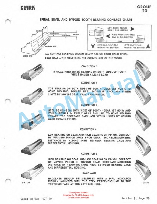 Clark Clarklift C500 Overhaul Instructions OH-429 2 Clark Clarklift C500 Overhaul Instructions OH-429-2