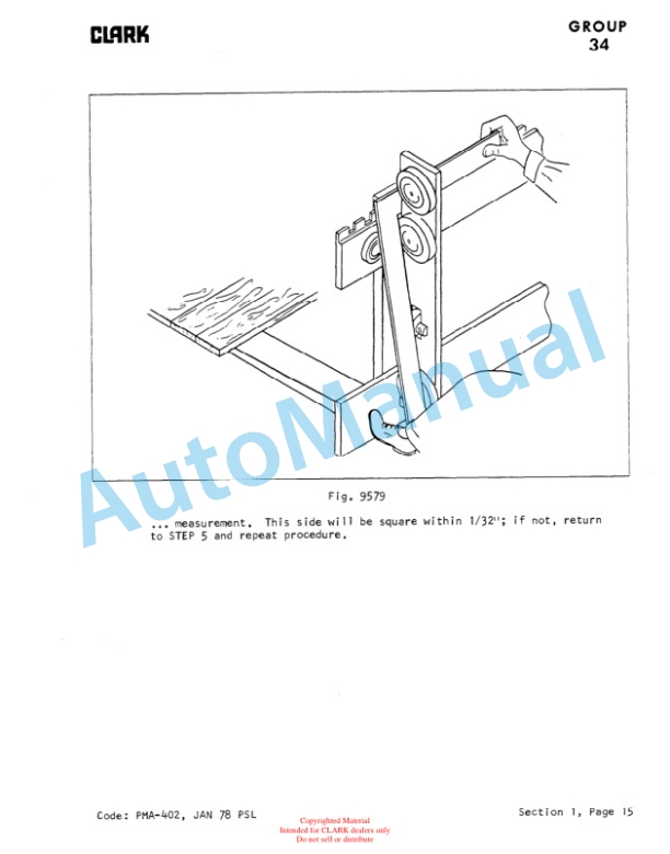 Clark Clarklift C500 Planned Maintenance and Adjustment Procedures Manual PMA-534 2 Clark Clarklift C500 Planned Maintenance and Adjustment Procedures Manual PMA-534-2