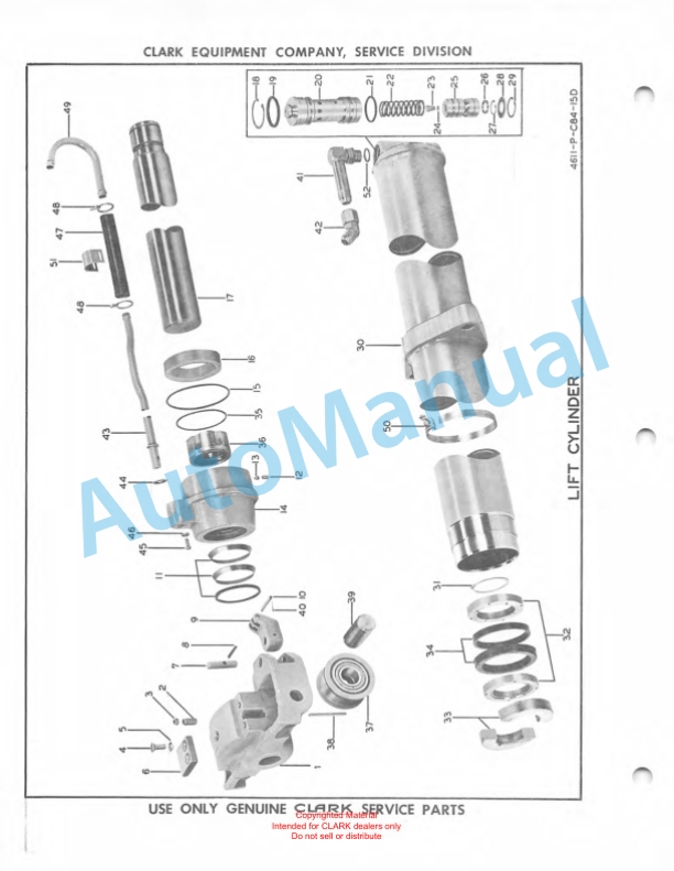 Clark Clarklift CFY 30 B Maintenance Manual and Parts Book X119B 765 4 Clark Clarklift CFY 30 B Maintenance Manual and Parts Book X119B 765-4