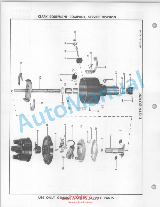 Clark Clarklift CFY 40B Maintenance Manual and Parts Book GX 108A 3 Clark Clarklift CFY 40B Maintenance Manual and Parts Book GX 108A-3