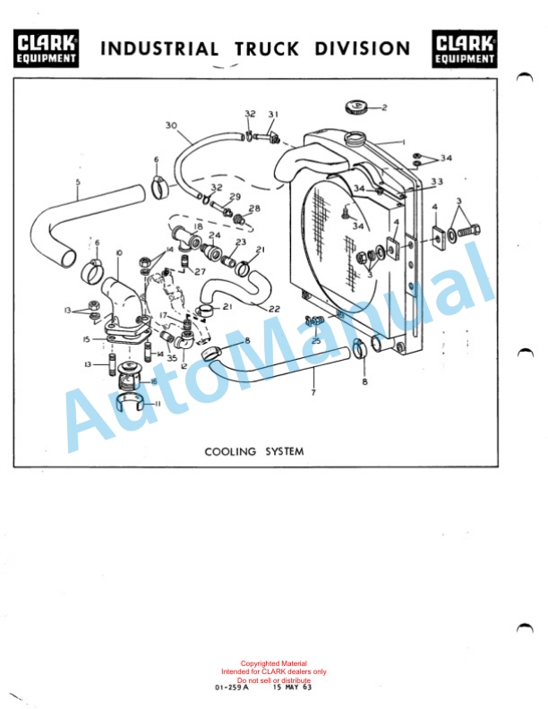 Clark Clarklift CFY 40B Maintenance Manual and Parts Book GX 108A1 4 Clark Clarklift CFY 40B Maintenance Manual and Parts Book GX 108A1-4