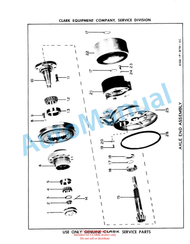 Clark Clarklift CY 20 Maintenance Manual and Parts Book X26A 2 Clark Clarklift CY 20 Maintenance Manual and Parts Book X26A-2