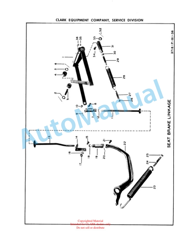 Clark Clarklift CY 20 Maintenance Manual and Parts Book X26A 3 Clark Clarklift CY 20 Maintenance Manual and Parts Book X26A-3