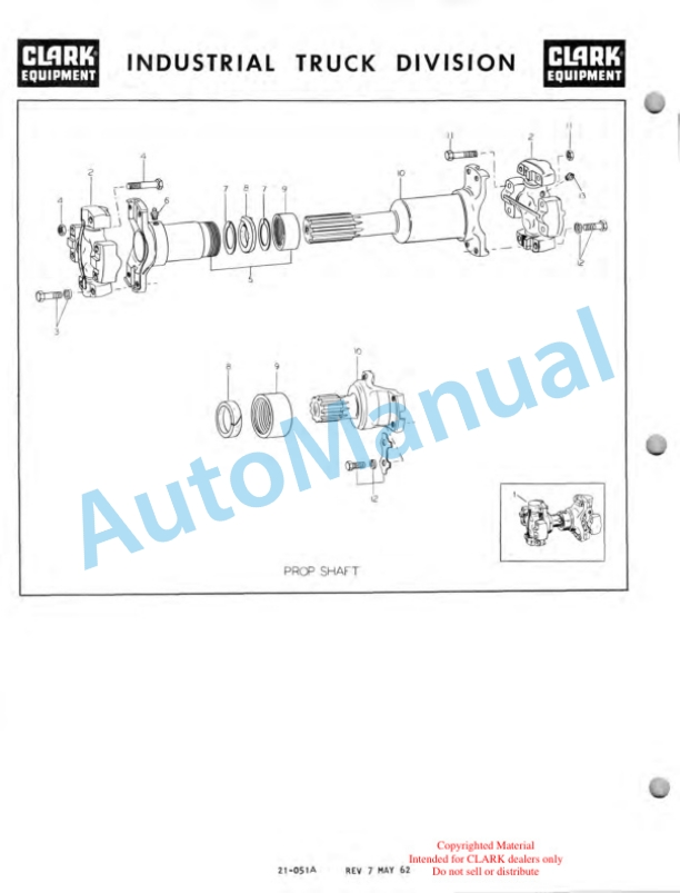 Clark Clarklift CY 350B - 500B Maintenance Manual and Parts Book 83BD 2 Clark Clarklift CY 350B - 500B Maintenance Manual and Parts Book 83BD-2