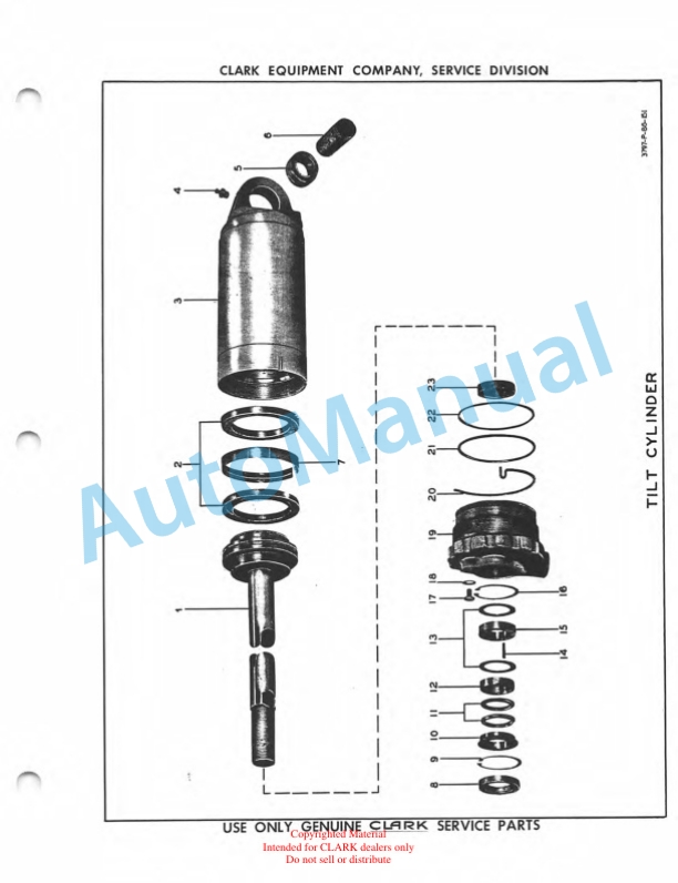 Clark Clarklift CY 40B and CY 50B Maintenance Manual and Parts Book X28B 621 4 Clark Clarklift CY 40B and CY 50B Maintenance Manual and Parts Book X28B 621-4
