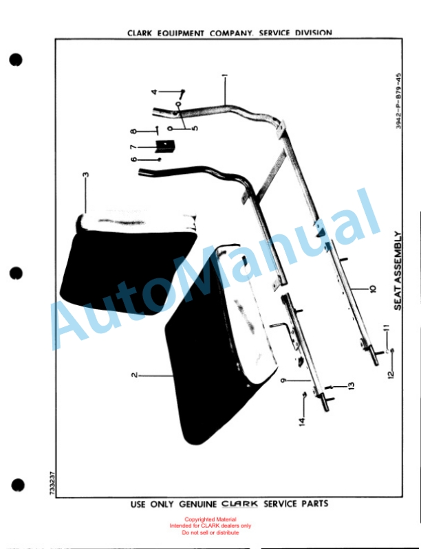 Clark Clarklift F30B Maintenance Manual and Parts Book X6B 2 Clark Clarklift F30B Maintenance Manual and Parts Book X6B-2
