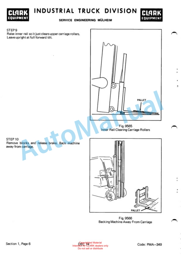 Clark Clarklift H 500 Y Hydrotatic Drive Diesel Planned Maintenance and Adjustment Procedures Manual PMA-380 3 Clark Clarklift H 500 Y Hydrotatic Drive Diesel Planned Maintenance and Adjustment Procedures Manual PMA-380-3