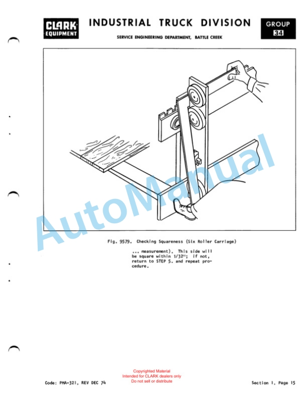 Clark Clarklift IT-40B Planned Maintenance and Adjustment Procedures Manual PMA-366 2 Clark Clarklift IT-40B Planned Maintenance and Adjustment Procedures Manual PMA-366-2