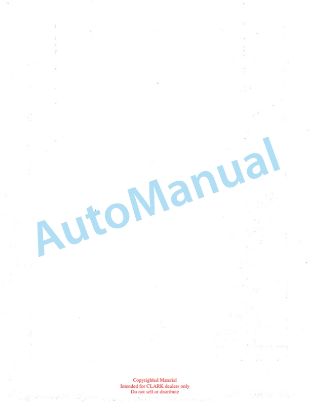 Clark Clarklift Model 20 Maintenance Manual and Parts Book X4A 3 Clark Clarklift Model 20 Maintenance Manual and Parts Book X4A-3