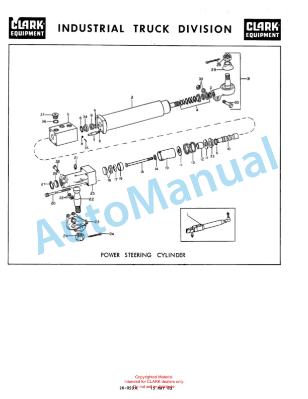 Clark Clarklift Model CFY 70 Maintenance Manual and Parts Book X32A1729 2 Clark Clarklift Model CFY 70 Maintenance Manual and Parts Book X32A1729-2