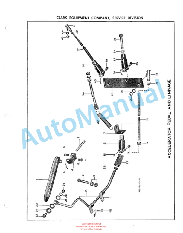 Clark Clarklift Model CFY200 Maintenance Manual and Parts Book X-99A 4 Clark Clarklift Model CFY200 Maintenance Manual and Parts Book X-99A - Image 4