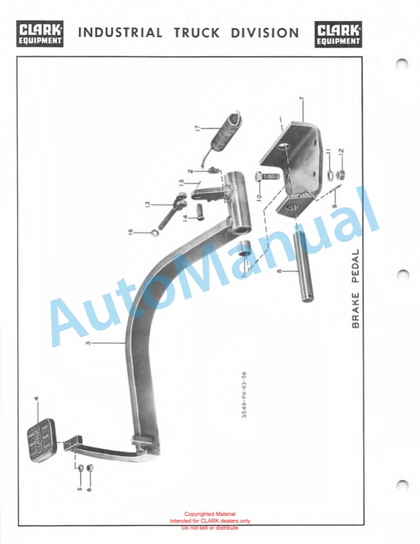 Clark Clarklift Model CY 150 Maintenance Manual and Parts Book X57A 4 Clark Clarklift Model CY 150 Maintenance Manual and Parts Book X57A-4