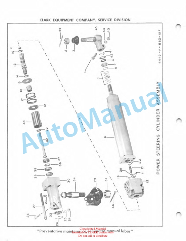 Clark Clarklift Model CY 200 Maintenance Manual and Parts Book X78A 3 Clark Clarklift Model CY 200 Maintenance Manual and Parts Book X78A-3