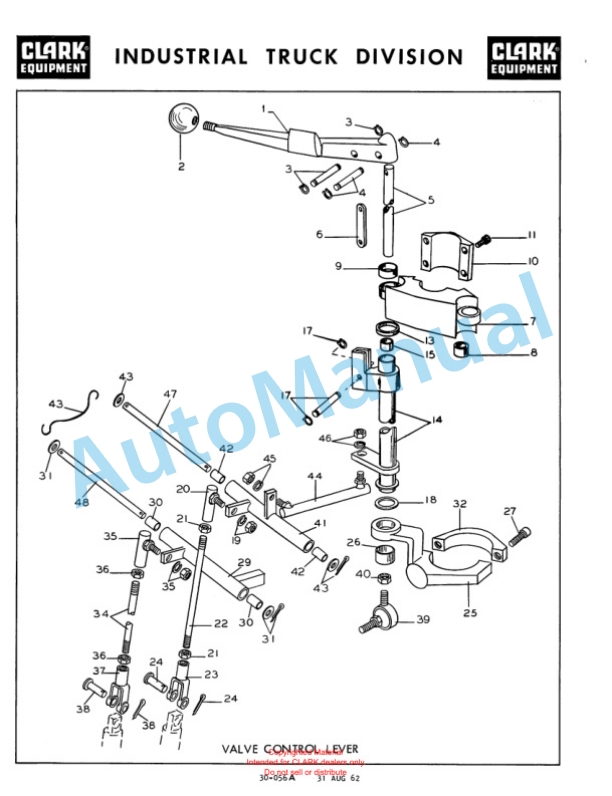 Clark Clarklift Model CY 60 Parts Book X114A 711 3 Clark Clarklift Model CY 60 Parts Book X114A 711-3