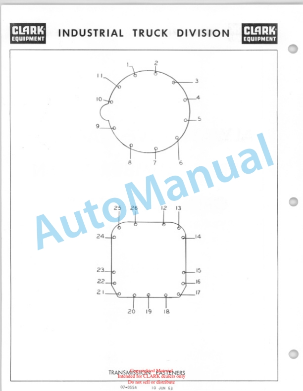 Clark Clarklift Model CY 60B Maintenance Manual and Parts Book GX 114A1 5 Clark Clarklift Model CY 60B Maintenance Manual and Parts Book GX 114A1-5