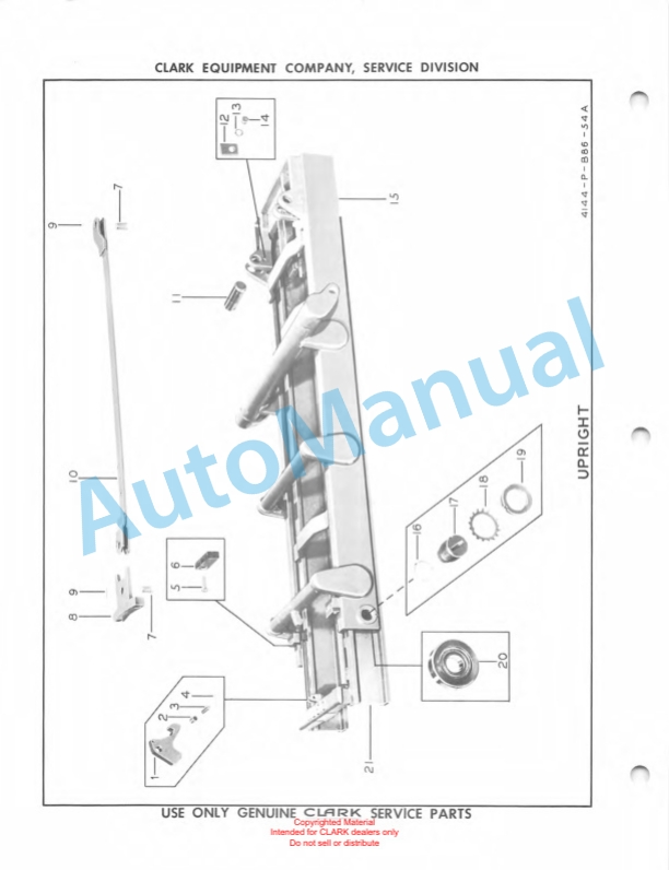 Clark Clarklift Model CY20B Maintenance Manual and Parts Book X26B 747 5 Clark Clarklift Model CY20B Maintenance Manual and Parts Book X26B 747-5