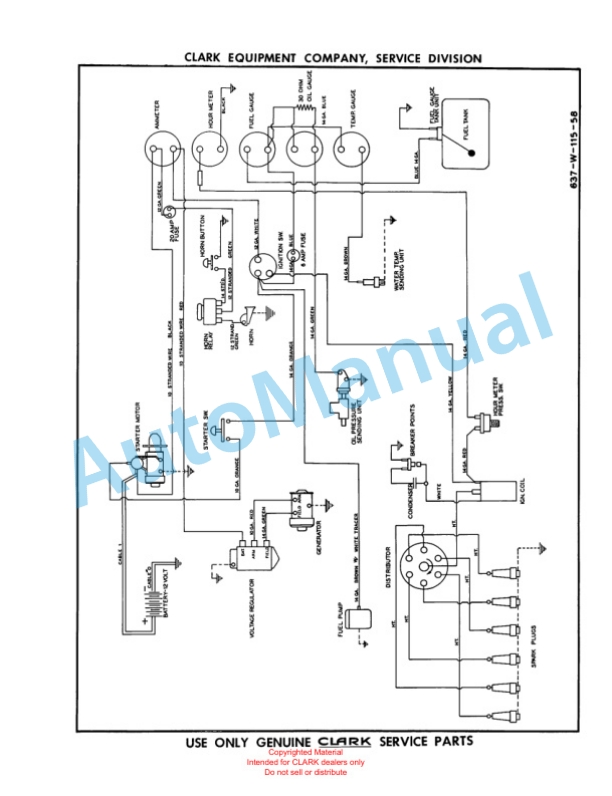 Clark Clarklift Ranger 40 B Parts Book X102B 794 4 Clark Clarklift Ranger 40 B Parts Book X102B 794-4