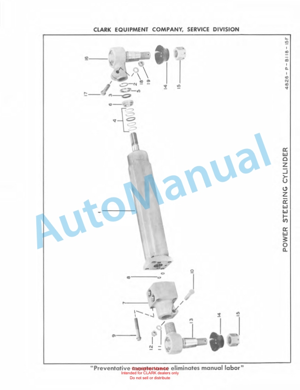 Clark Clarklift Ranger 60 B Parts Book X103B 794 2 Clark Clarklift Ranger 60 B Parts Book X103B 794-2
