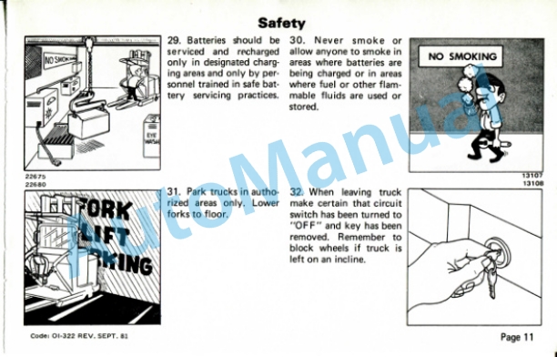 Clark Clarklift ROS-25-40 Operator Instructions OI-322 2 Clark Clarklift ROS-25-40 Operator Instructions OI-322-2