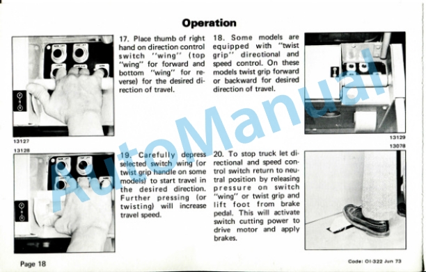 Clark Clarklift ROS-25-40 Operator Instructions OI-322 5 Clark Clarklift ROS-25-40 Operator Instructions OI-322-5