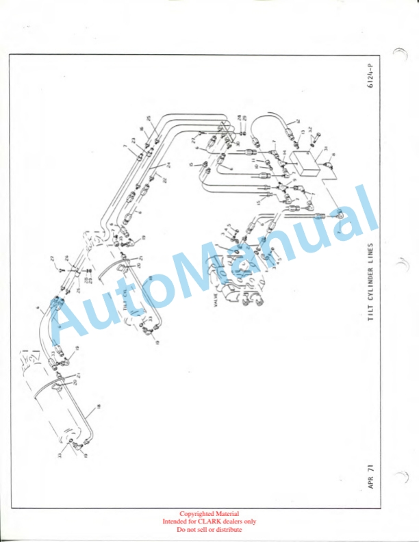Clark Clarklift Y 5275 CY 525, 625, 700 Diesel Parts Book X151 3655 3 Clark Clarklift Y 5275 CY 525, 625, 700 Diesel Parts Book X151 3655-3