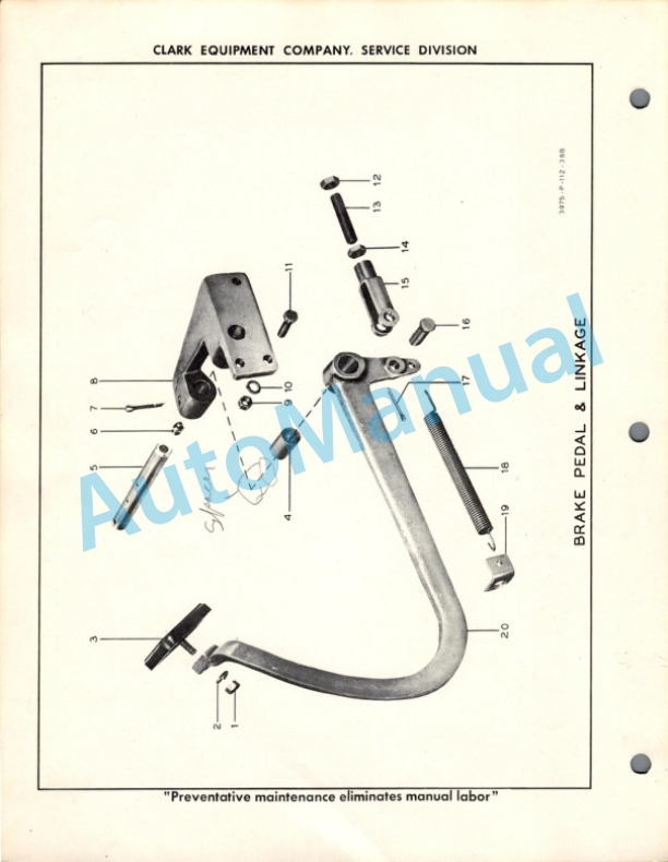 Clark Clarktor 40 R-S Maintenance Manual and Parts Book G 49 3 Clark Clarktor 40 R-S Maintenance Manual and Parts Book G 49-3