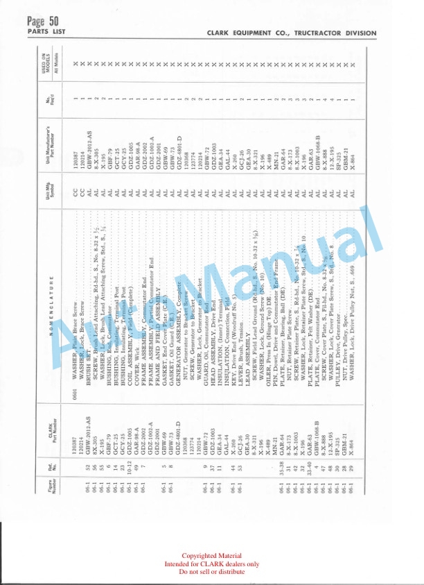 Clark Clarktor 6 Towing Tractor Parts Book 1637 3 Clark Clarktor 6 Towing Tractor Parts Book 1637 - Image 3