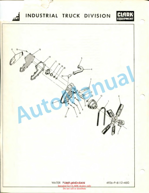 Clark Clarktor CTA 40C Maintenance Manual and Parts Book G125A 2 Clark Clarktor CTA 40C Maintenance Manual and Parts Book G125A-2