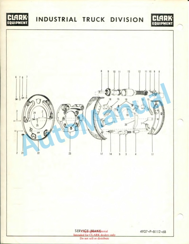 Clark Clarktor CTA 40C Maintenance Manual and Parts Book G125A 5 Clark Clarktor CTA 40C Maintenance Manual and Parts Book G125A-5