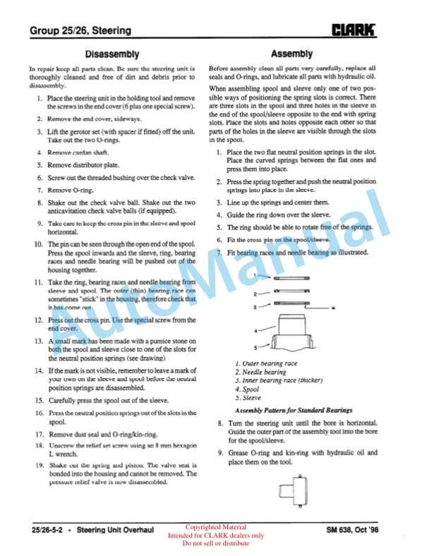 Clark CMP 15, 18, 20, 25, 30 Service Manual SM-638 5 Clark CMP 15, 18, 20, 25, 30 Service Manual SM-638 - Image 5