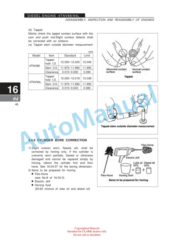 Clark CMP15-20s D, L Service Manual SM-687 3 Clark CMP15-20s D, L Service Manual SM-687 - Image 3