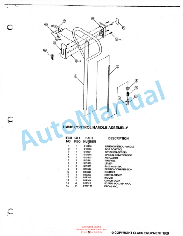 Clark CPT E45 Hand Hydraulic Pallet Truck Service and Parts Manual 2 Clark CPT E45 Hand Hydraulic Pallet Truck Service and Parts Manual-2