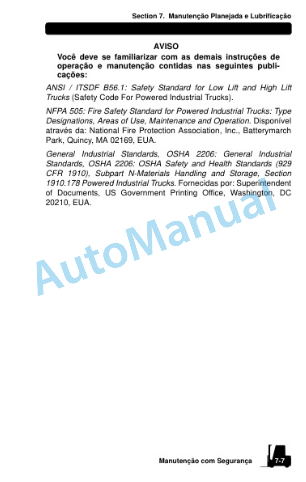 Clark CQ 20, 25, 30 D, CQ 20, 25, 30 L Operator Manual OM-789 POR 4 Clark CQ 20, 25, 30 D, CQ 20, 25, 30 L Operator Manual OM-789 POR-4