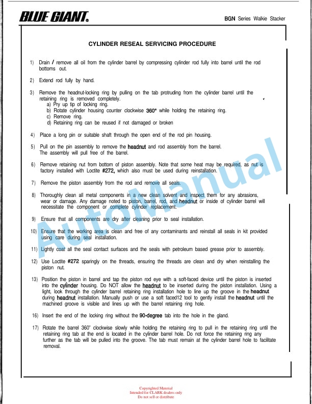 Clark CS 15, CS 20 Service and Parts Manual SPM 630 3 Clark CS 15, CS 20 Service and Parts Manual SPM 630 - Image 3